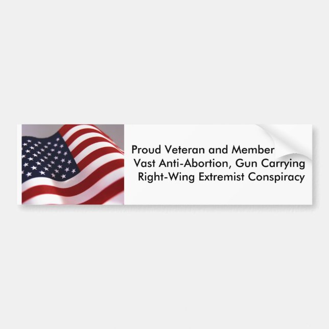 Proud Veteran and Member of Bumper Sticker (Front)