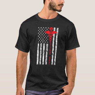 Proud Veteran Nurse US Flag Veteran Nursing  1 T-Shirt