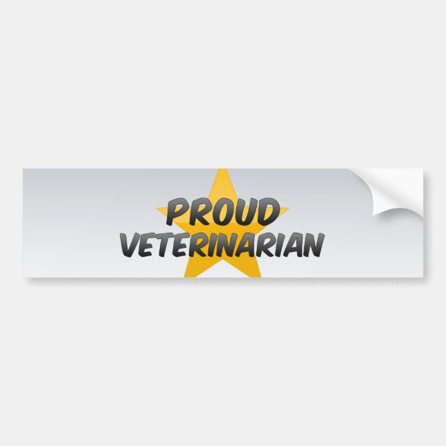 Proud Veterinarian Bumper Sticker (Front)
