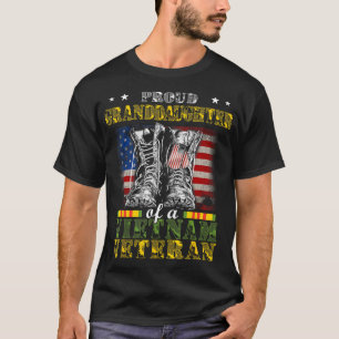 Proud Vietnam Veteran Granddaughter Gifts Raised B T-Shirt