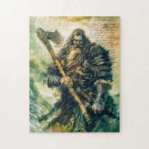 Proud Viking Warrior in Armour Jigsaw Puzzle