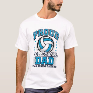 Proud Volleyball Dad Vintage Sports Shirt Design_1