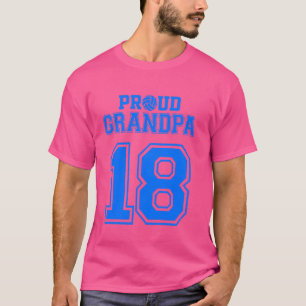 Proud Volleyball Grandpa Number 18 B T-Shirt