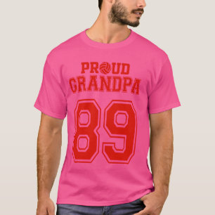 Proud Volleyball Grandpa Number 89 R T-Shirt
