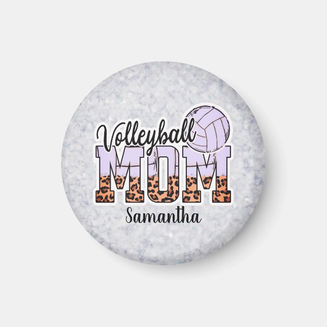 Proud Volleyball Mom – Serving Up Support Magnet (Front)
