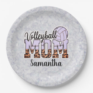 Proud Volleyball Mum – Serving Up Support Paper Plate