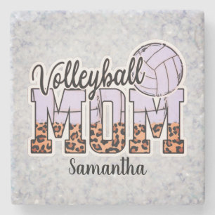 Proud Volleyball Mum – Serving Up Support Stone Coaster