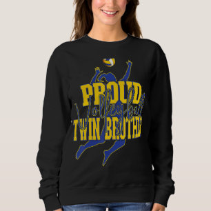 Proud Volleyball Twin Brother Family Matching Sweatshirt