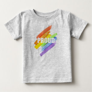 PROUD Watercolor Rainbow Baby T-Shirt