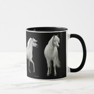 Proud White Horses Mug