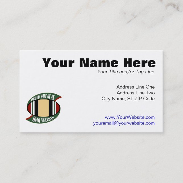 Proud Wife Business Card (Front)