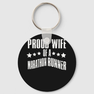 Proud Wife of a Marathon Runner Key Ring