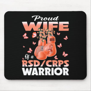 Proud Wife Of A Rsd Crps Warrior Awareness Boxing  Mouse Mat