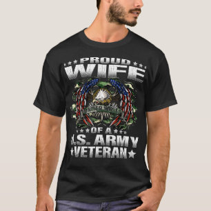 Proud Wife Of A Veteran Military Vets Spouse T-Shirt