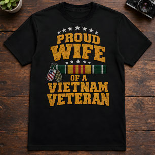 Proud Wife Of A Vietnam Veteran Military Spouse T-Shirt