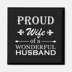 proud wife of a wonderful husband magnet