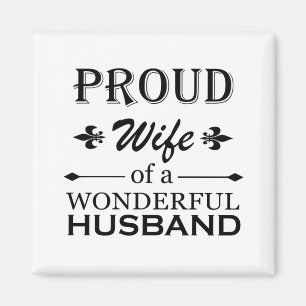 proud wife of a wonderful husband magnet