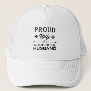 proud wife of a wonderful husband trucker hat