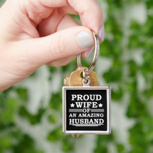proud wife of an amazing husband key ring