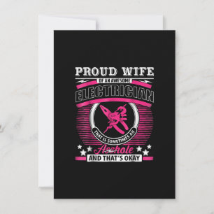 Proud Wife Of An Awesome Electrician Gift Card