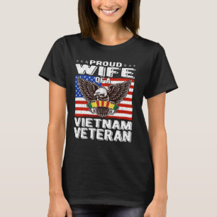 Proud Wife Of Vietnam Veteran Patriotic Military S T-Shirt