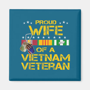 Proud wife vietnam veteran my husband hero Design Magnet