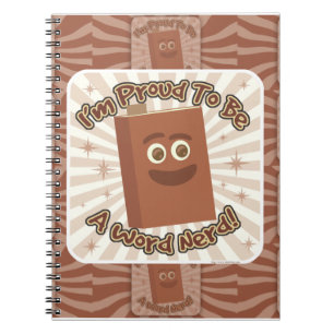 Proud Word Nerd Pattern Fun Slogan Notebook