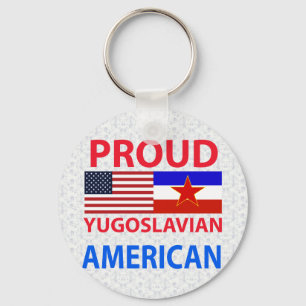 Proud Yugoslavian American Key Ring