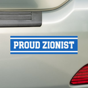 Proud Zionist Pro-Israel Bumper Sticker
