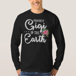 Proudest Gigi On This Earth Gigi Pink Floral Mothe T-Shirt
