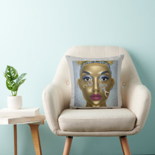 Proudly African: Beautiful Portrait Black History Cushion