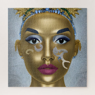 Proudly African: Beautiful Portrait Black History Jigsaw Puzzle