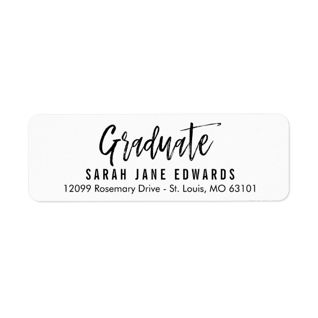 Proudly Brushed EDITABLE COLOR Graduation Labels (Front)