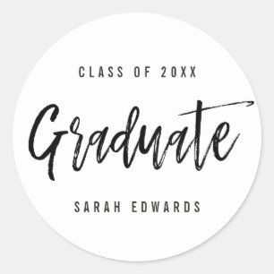 Proudly Brushed Graduation Favour Stickers