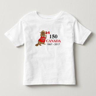 Proudly Canadian Beaver 150 Anniversary Toddler T-Shirt