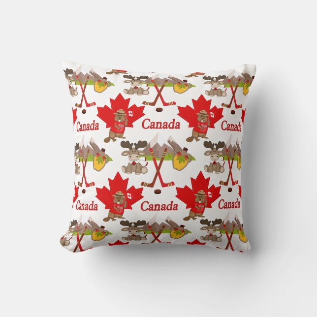 Proudly Canadian Beaver Cushion (Front)