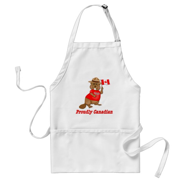Proudly Canadian Beaver Standard Apron (Front)