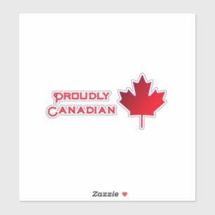 Proudly Canadian Contour Kiss-cut vinyl Sticker
