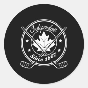 Proudly Canadian – Independant Since 1867 Long Sle Classic Round Sticker
