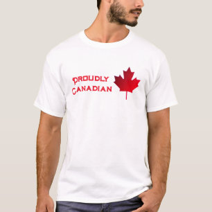 Proudly Canadian. Maple Leaf. T-Shirt