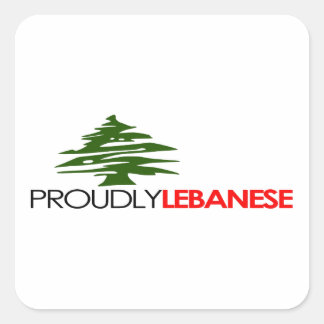Proudly Lebanese, Lebanese And Proud - Lebanon Square Sticker