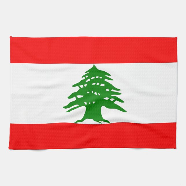 Proudly Lebanese - Proud To Be Lebanese - Lebanon Tea Towel (Horizontal)