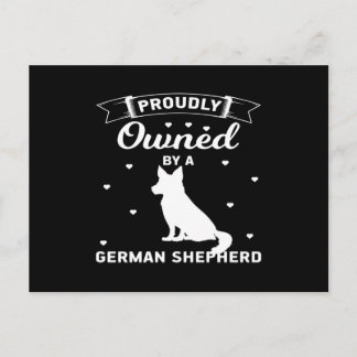 Proudly owned by a German shepherd Postcard