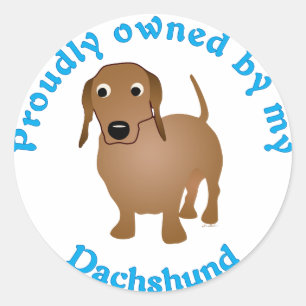 Proudly Owned by my Dachshund Classic Round Sticker