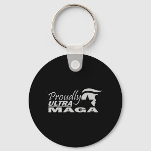 Proudly Ultra Maga Trump Anti Joe Biden Ultra Maga Key Ring