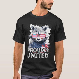 Proudly United Racoon Transfeminine Sunglasses Fl T-Shirt