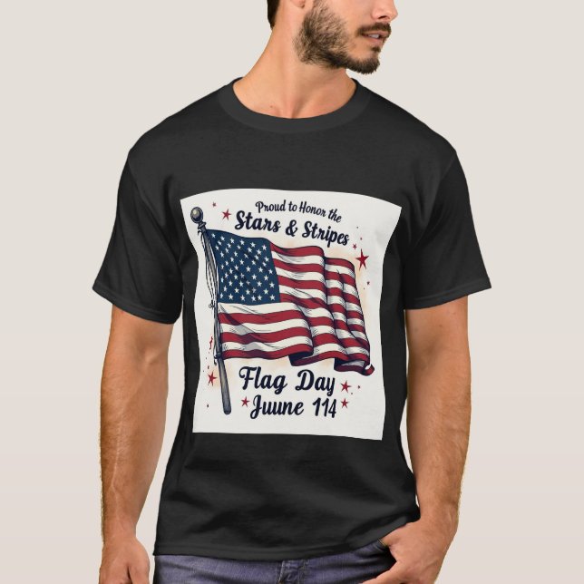 Proudly Waving – Flag Day Tribute Tee (Front)