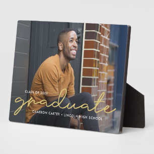 Proudly Written EDITABLE COLOR Graduation Plaque