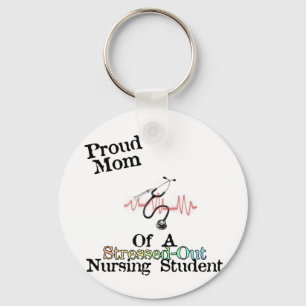 ProudMom of a Nursing Student Key Ring