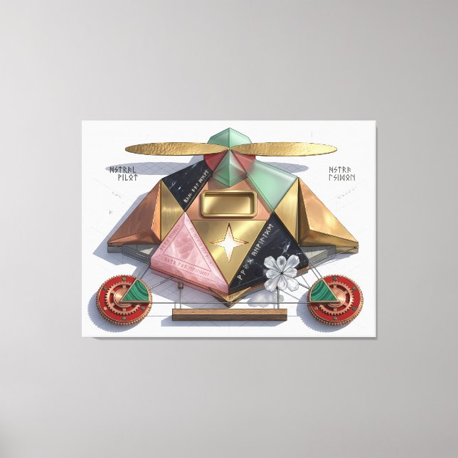 Proun Artefact: The Astral Pilot Geometry Canvas Print (Front)
